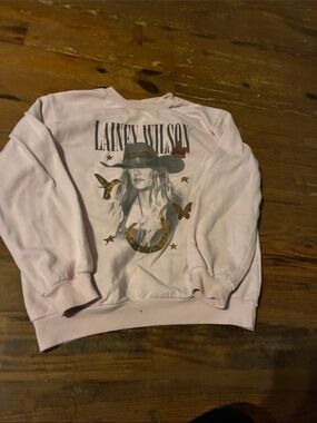 Lainey Wilson Pink Graphic Kids Sweatshirt